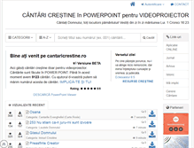 Tablet Screenshot of cantaricrestine.ro